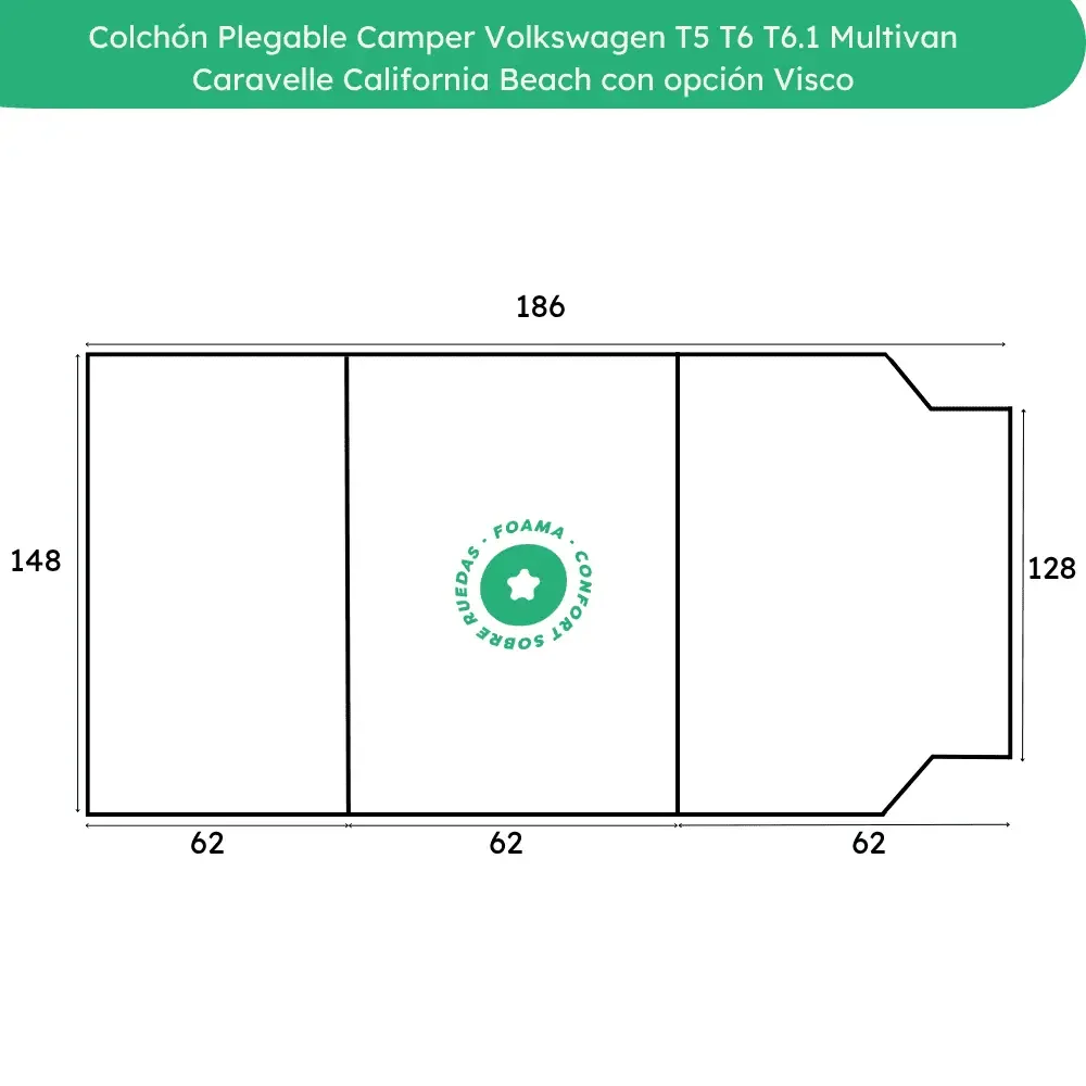 Medidas del Colchón Camper Volkswagen